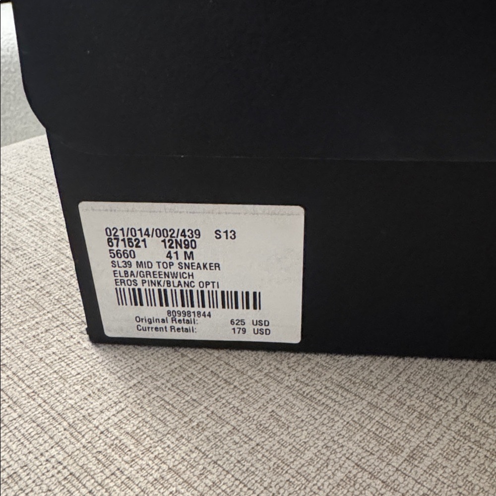 Saint Laurent Pink and White High-Top Sneakers - Picture 4 of 4